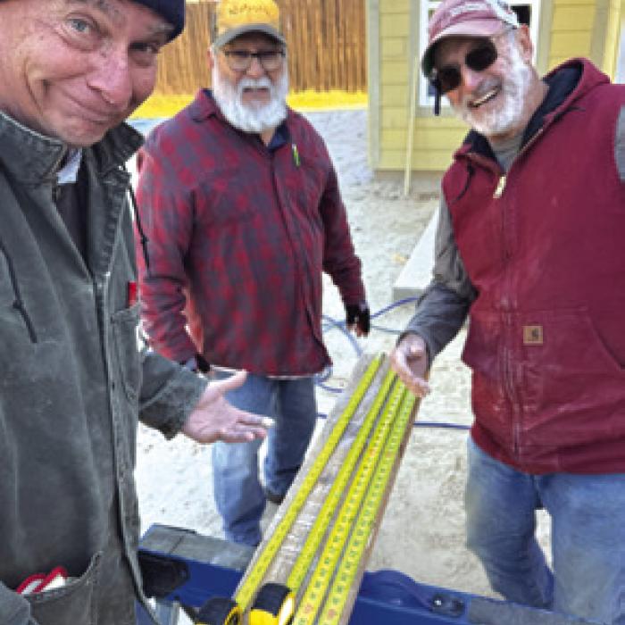 Some of the dedicated Habitat for Humanity volunteers, Doug Elliott, David McCall, and Construction Manager Steve Hardin.