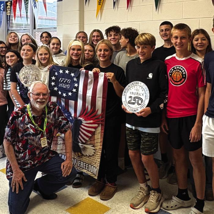 Larry Jackson, Liberty Tree Project Chairman, recently spoke to the La Grange Middle School LEO Club members, and signed up several of them to help as volunteers with Saturday’s event.