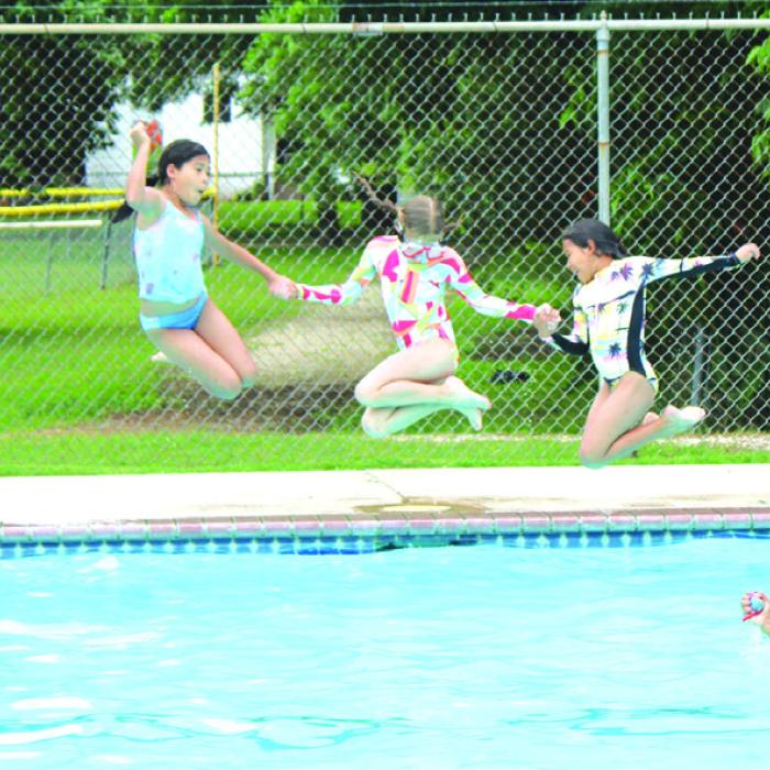 Opening Day at the La Grange city pool last year. The pool will not open this year city officials confirmed Monday. Record File photo