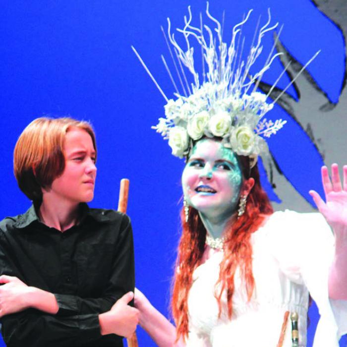 Maddox Wick (Edmond) and Molly Hudson (the White Witch).