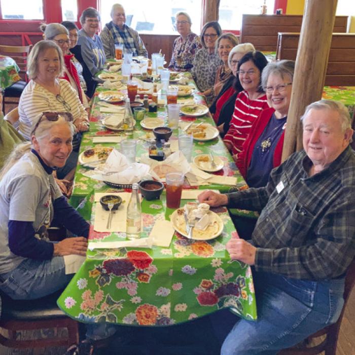 Fayette County Retired Teachers met on Feb. 12 at Mandito’s in Round Top for lunch and fellowship. Pictured: (back left) Larry Joost, Kathy Migl, Jeanne Wetjen, Susan Vecera, Lisa Slinkard, Karen Fitch, Jaci Elliott. (back right) Kim Joost, Debbie Morrill, Rebecca Halder, Joan Miertschin, Carobeth Fuchs Bockhorn, Carolyn West, and Rick West.