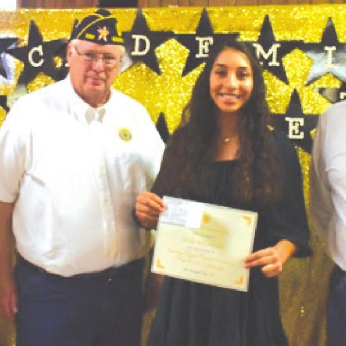 American Legion Quade-Werchan Presents Scholarship to Salinas