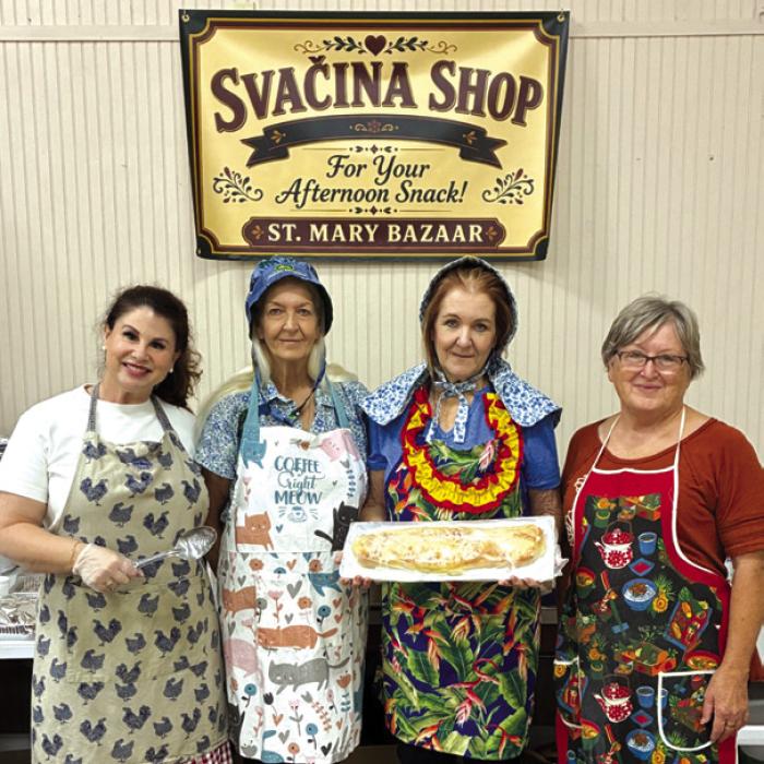 St. Mary’s added a Svačina Shop snack booth to their annual bazaar.