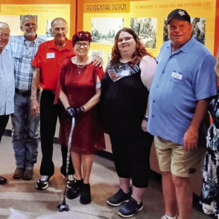 Members of Joe Ripple’s family gathered for his 90th birthday celebration recently. Pictured are Joe and his family: wife Elizabeth, daughters Raina and Blaise, sons Joe Keith, Don, John and Jim.