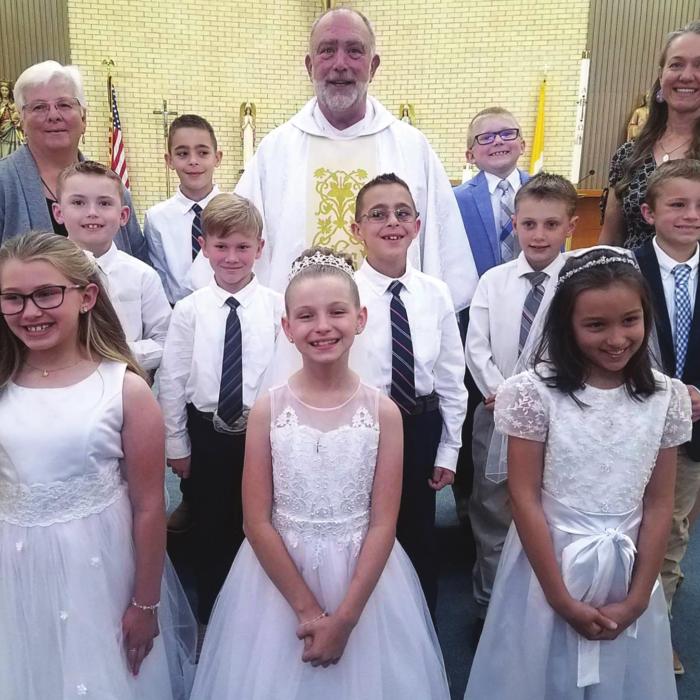 First Communion for Hostyn, Plum