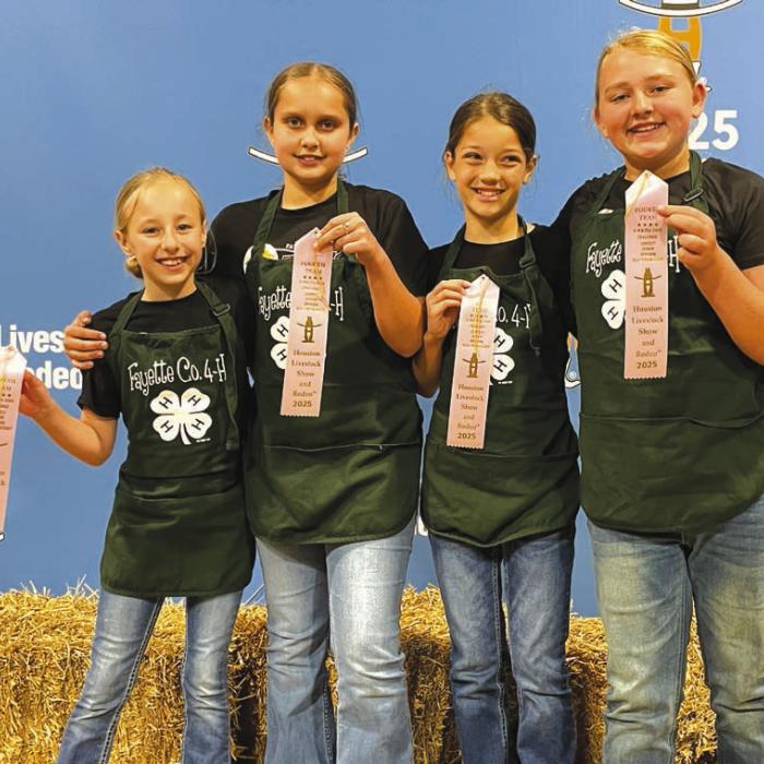 4th Place Junior Healthy Dessert: Ainsley Murphy, Lydia Beseda, Raelynn Beseda, and Henley Sodek.