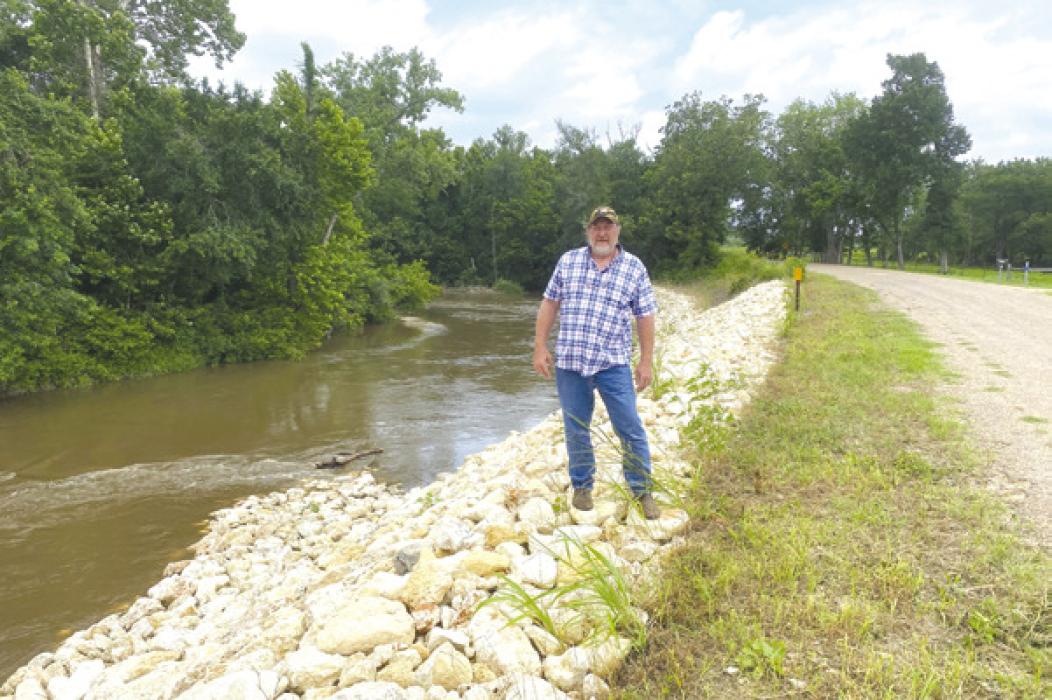 The La Grange NRCS team, including Minzenmeyer, assisted with a video about the Emergency Watershed Protection Program that was used to repair damage after two separate disasters in the area.
