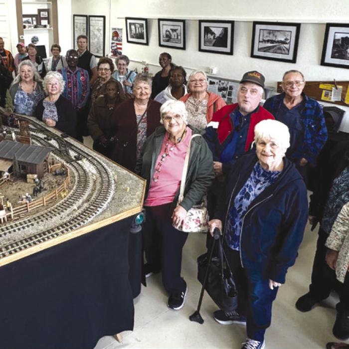 In March, adventure took Senior Connections members to Flatonia. Twenty eight members enjoyed a tour at the Train Museum, lunch at Darlin’s Diner, and a movie at the Lyric Theater.