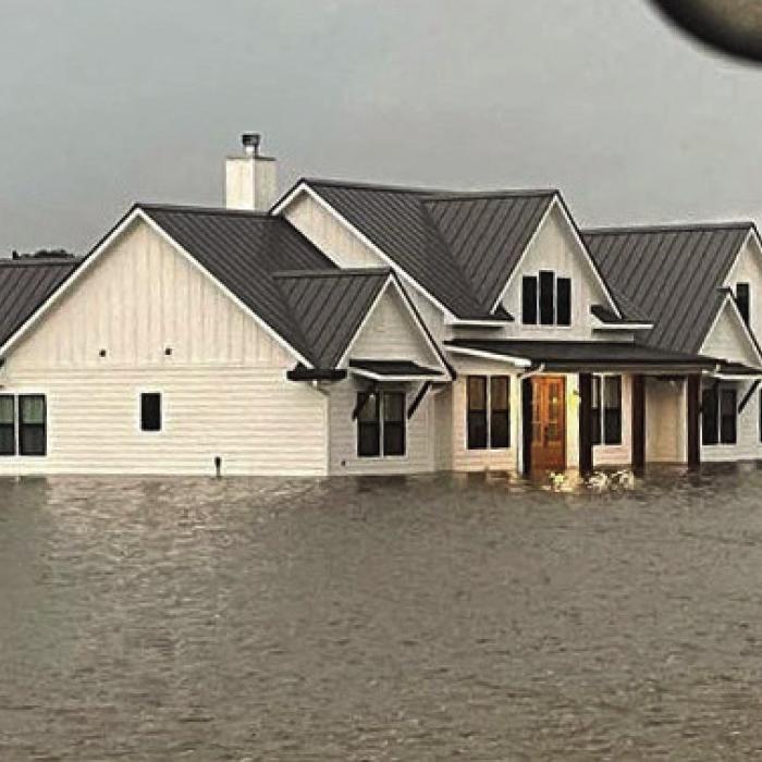 This photo posted to Facebook shows the extent of the flooding along Kruppa Rd. last Friday.
