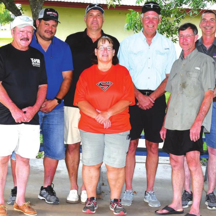 Front Row, left to right: E.L. Moore, Connie Koopmann and Kenneth Leopold; Back row from left to right: Ryan Arellano, Fred Garza, Terry Patek, Jim Murphey, Robert Klekar and Steve Wynne.