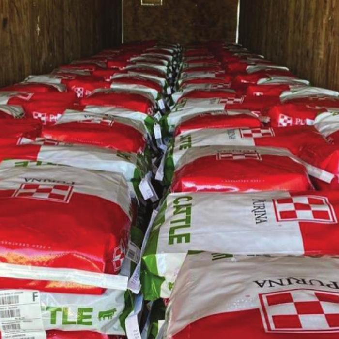 La Grange Farm and Ranch, Round Top Farm and Ranch Supply and the Somerville Farm and Ranch store teamed up to send an 18-wheeler load of cattle cubes to Eastland County last week.