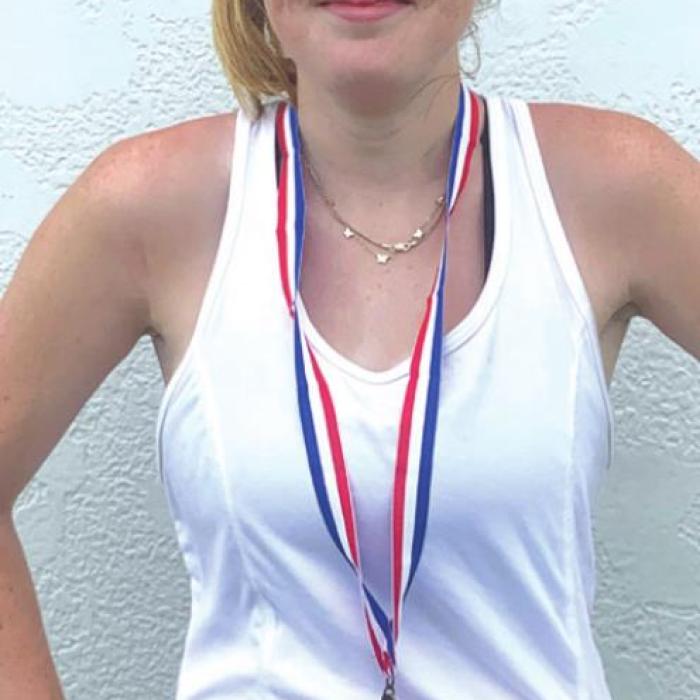 Kambri Mihatsch with her bronze medal from regionals.