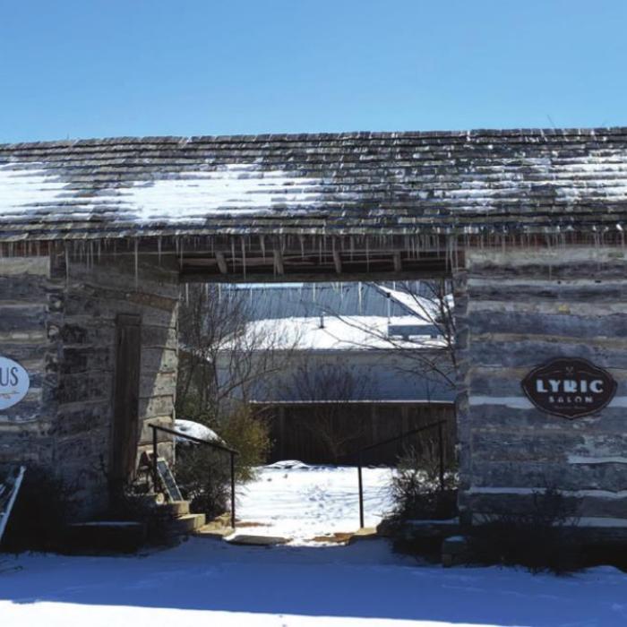 One of the historic buildings in downtown Round Top, covered in ice and snow. Photos courtesy of Mark Massey