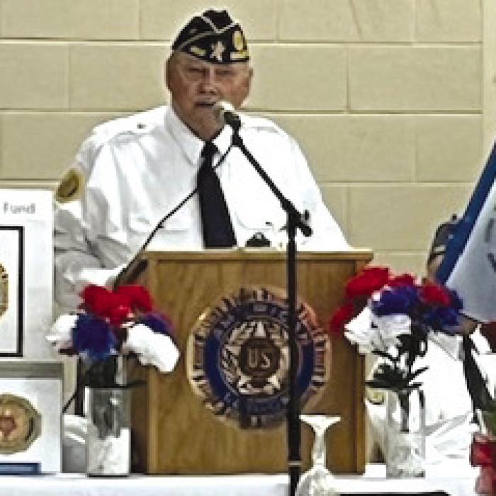 Calvin Coufal, Post Commander, Shelby American Legion Post 602.