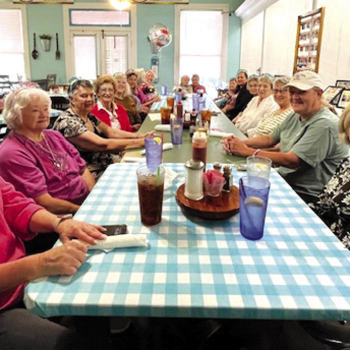 Several ladies of the long-standing birthday club celebrated the birthdays of Madeline Kovar and Helen Mikus.
