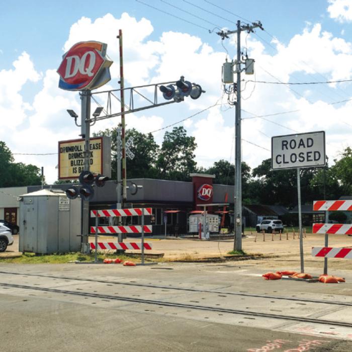 The La Grange Dairy Queen saw a big decline in business this week after road construction on US 77 began blocking their main entrance. Photo by Andy Behlen