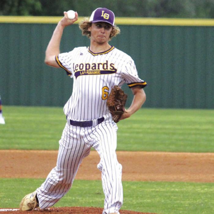The La Grange baseball and softball teams both lost to Caldwell at home Friday. Kyler Lamza (left) started the game on the mound for the Leps, who lost 6-5 to the Hornets to fall to 4-3 in district play. The Lady Leps lost to Caldwell 4-0 to fall to 6-3 in district play. It was Senior Night for the Lady Leps three seniors: Avery Koehl (above being congratulated for making a stellar diving catch Friday), Kayleigh Lehmann and Madison Schroeder. Photos by Jeff Wick