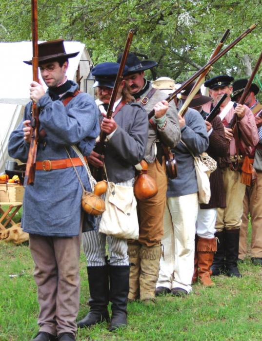 Texas Heroes Day events will include historical re-enactors like the ones above, who appeared in the event in the past. Record file photo