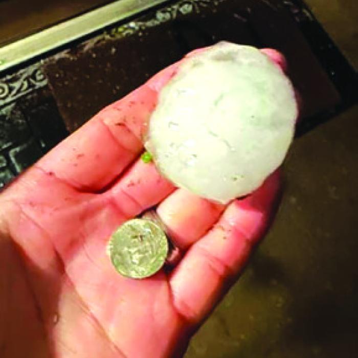 Hail, Yes! Ice Chunks Pelt Fayette County