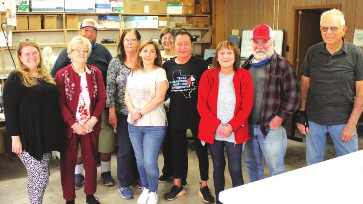 Left to right, the team that makes sure you get your newspaper twice a week: Regina Keilers, Jo Ann Mueller, Jesse Montez, Lou Ann Adcox, Theresia Karstedt, Jessica Montez, Nicol Krenek, Leigh Ann Bedient, Bobby Bedient and George Kana.