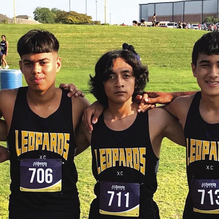 Members of the La Grange varsity cross country teams are shown here after the Brenham meet last month.