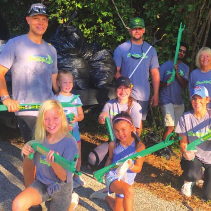 Local volunteers at the opening weekend cleanup: Chip Bubela, Chandler Bubela, Brynn Bubela, Ella Banse, Morgan Bubela, Colton Bubela, Ivan Velasquez, Veronica Muhlstein, Lacy Banse, *not pictured Teresa Adams.