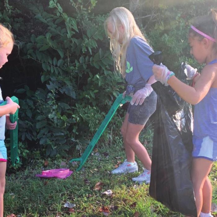 Chandler Bubela, Ella Banse, Brynn Bubela hard at work.