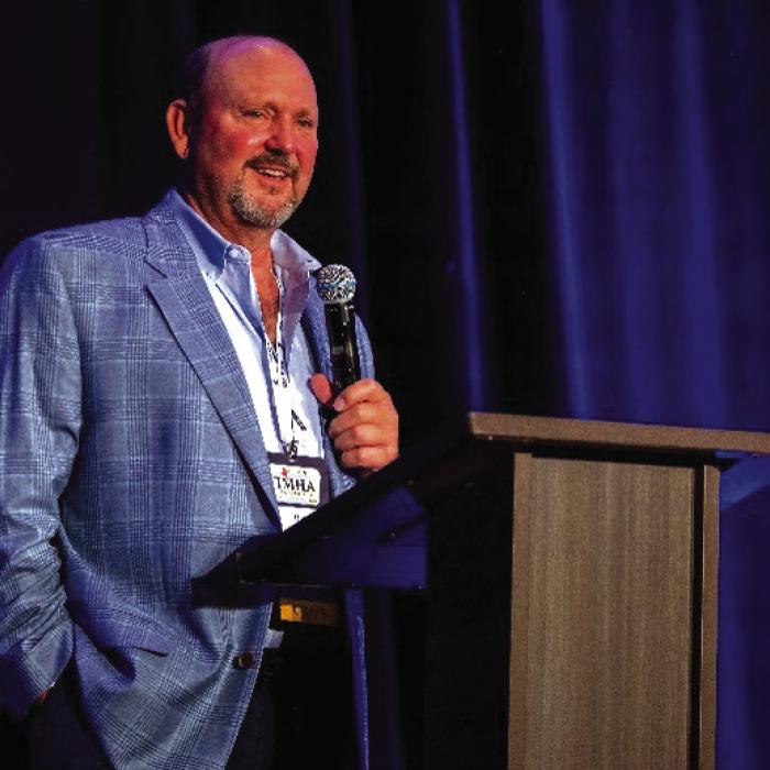 Gary Adamek at The Texas Manufactured Housing Association state convention.