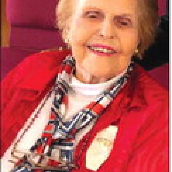 Josephine White, a 104-year-old writer, as she looked in her younger days, left, and more recently, right.