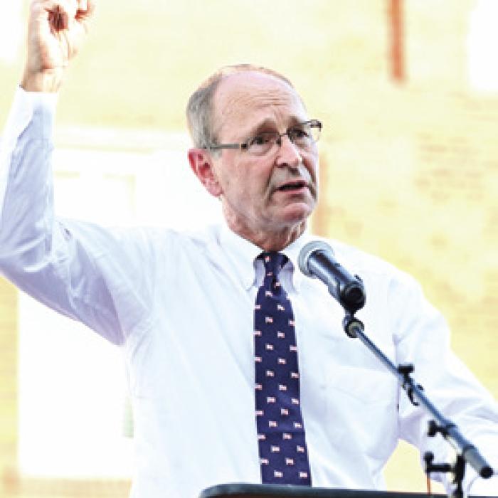 District Judge Jeff Steinhauser was one of Saturday’s featured speakers. Photo by Stephanie Steinhauser