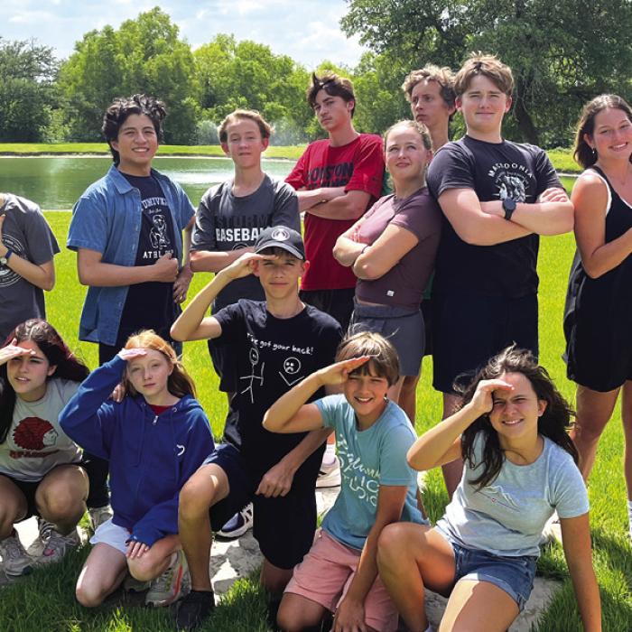 These campers, from as far away as New York and as close as La Grange, are spending two weeks in Round Top perfecting “Much Ado About Nothing.” They will perform three local shows this week.