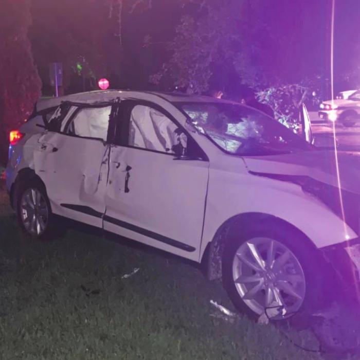 A suspected drunk driver narrowly avoided hitting a house on the west side of Schulenburg on July 4. Photo courtesy of Schulenburg Police
