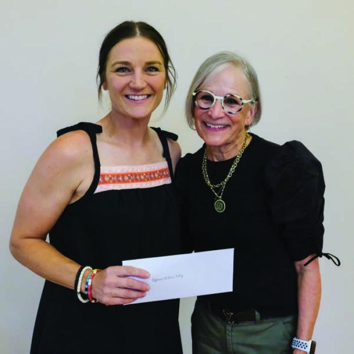 And Then a New Day received a $2,000 grant from the Texas Women’s League. Pictured are Erin Wotipka of And Then a New Day (left) and Debbie Schovajsa of TWL.
