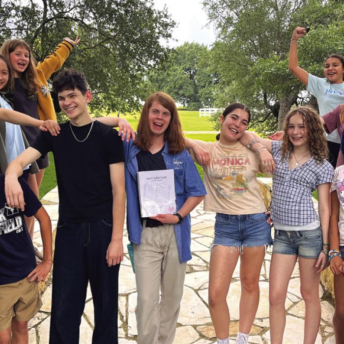 The Camp Shakespeare cast of “Love’s Labor’s Lost” pose together last week.