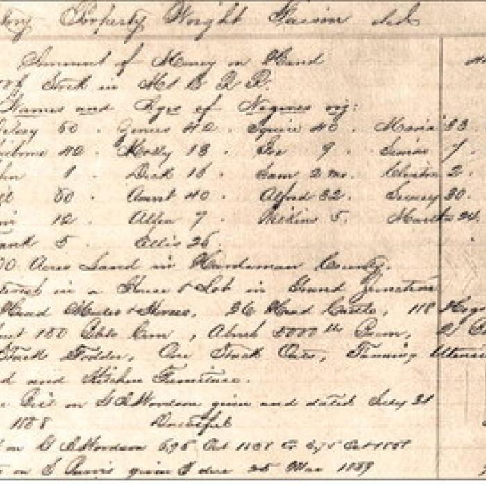 Inventory of Individuals Wright Faison Enslaved.