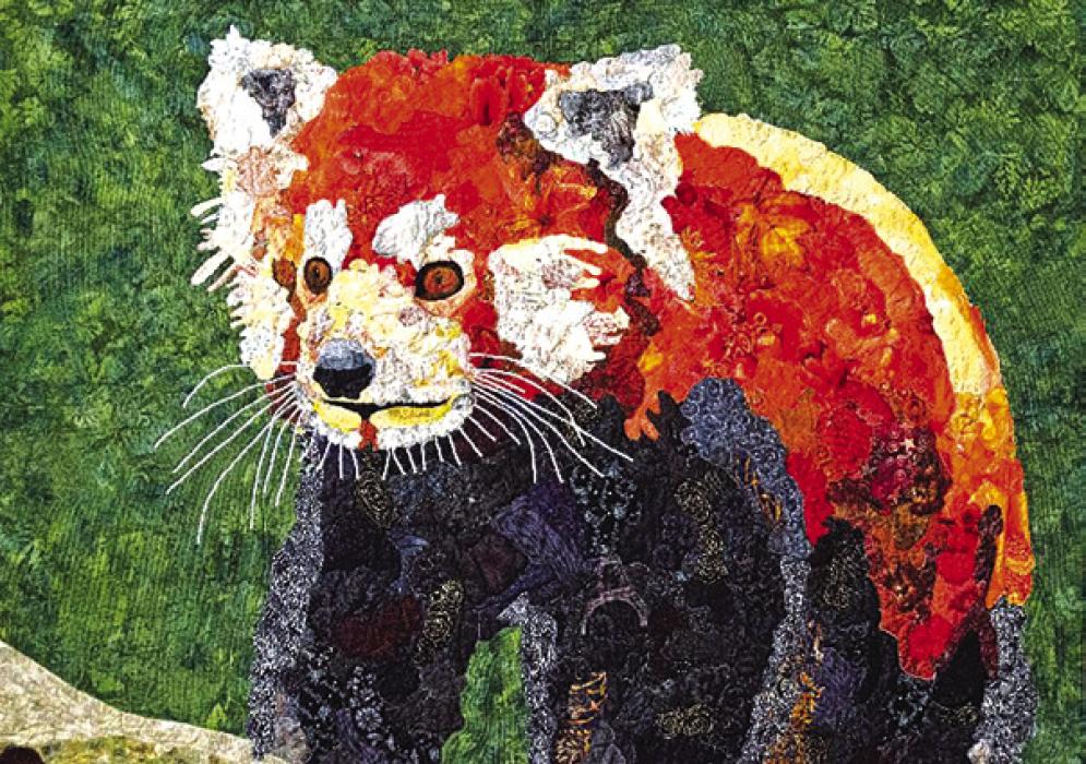 “Red Panda” a quilt by Laurie Mutalpassi, part of the new exhibit at La Grange’s Texas Quilt Museum.