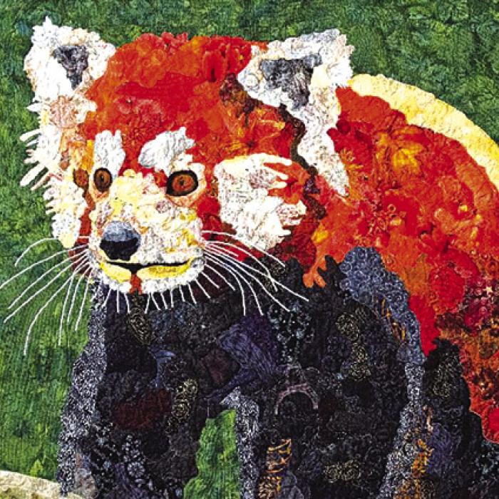 “Red Panda” a quilt by Laurie Mutalpassi, part of the new exhibit at La Grange’s Texas Quilt Museum.