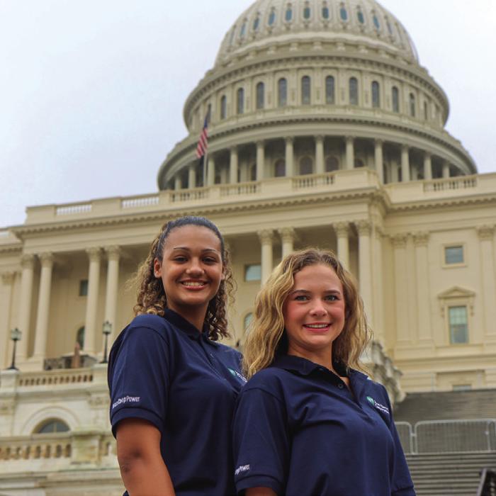 Sophia Nance and Avery Nelius, both from Round Top-Carmine High School, were chosen to participate in the 2025 Government-in-Action Youth Tour to Washington, D.C. You could be next! Apply today.