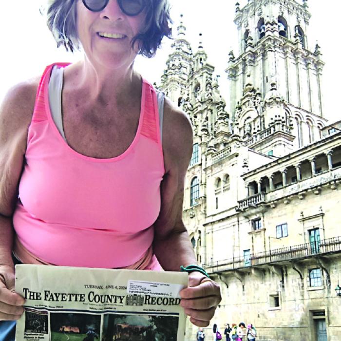 Jan Hughes of Round Top just completed the Buen Camino de Santiago pilgrimage from Vigo to Santiago de Compostela in Spain with the Fayette County Record.