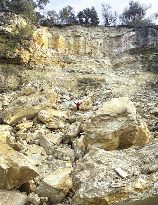 No Bluffing, Landslide Takes a Big Chunk out of La Grange’s Most Iconic Natural Feature