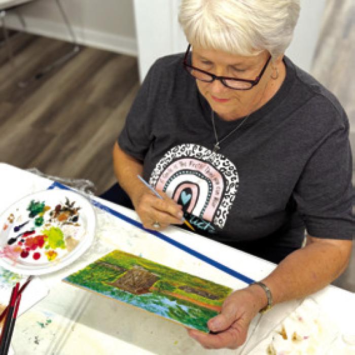Betty Mulholland lets her creativity flow.
