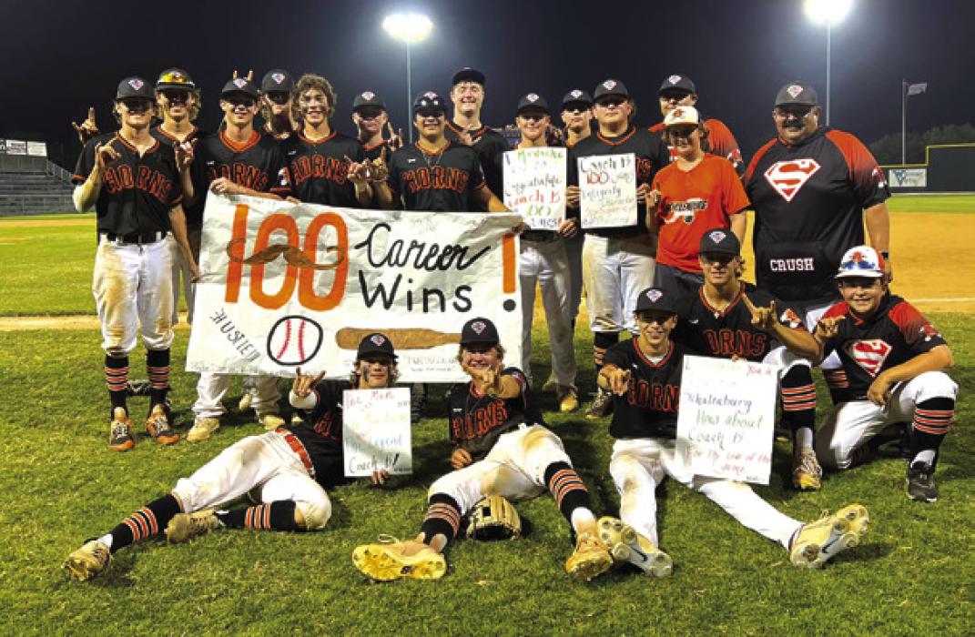Schulenburg Head Baseball Coach Isaiah Barrera got his 100th career win with Schulenburg’s 4-2 victory over Weimar Tuesday.