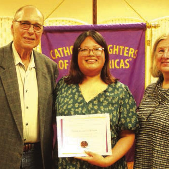 Bernice Guettler Memorial Scholarship was awarded to Tania Lopez Anaya, daughter of Maria and Juan Lopez, and was presented by Roland and Betsy Guettler.