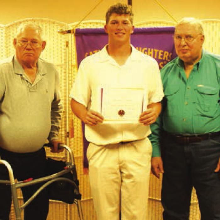 Dolores Guenther Vacek Memorial Scholarship was awarded to Holdyn Cooper, son of Megan and Michael Cooper, and was presented by Thomas and Frances Guenther, and Philip and Kathy Guenther.