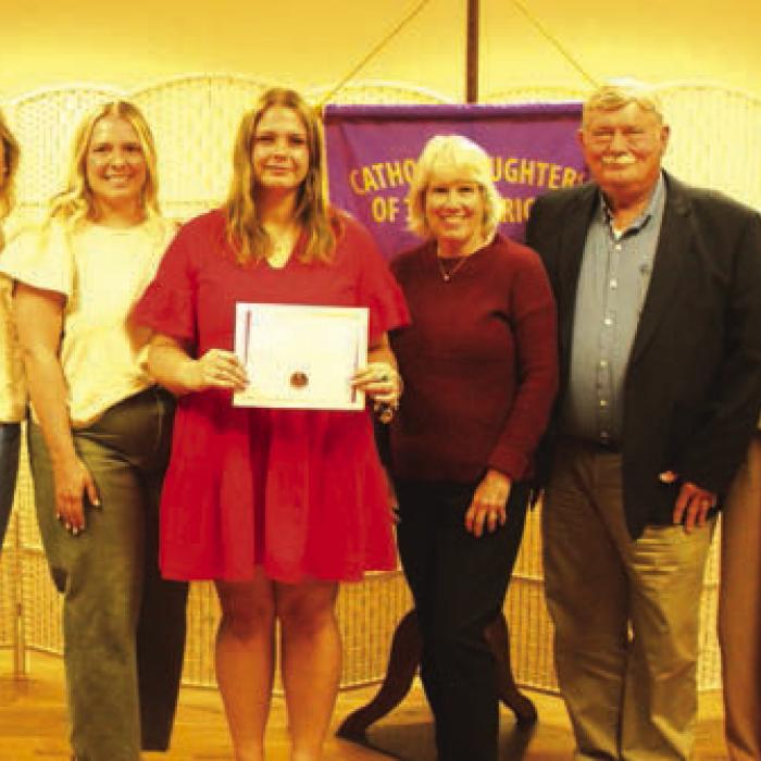 Anita Proske Memorial Scholarship was awarded to Kathryn Kosler, daughter of Chris and Matt Kosler, and was presented by Chris and Emma Proske, Sarah Proske, Debbie and Bob Proske, and Phyllis and Randy Proske.