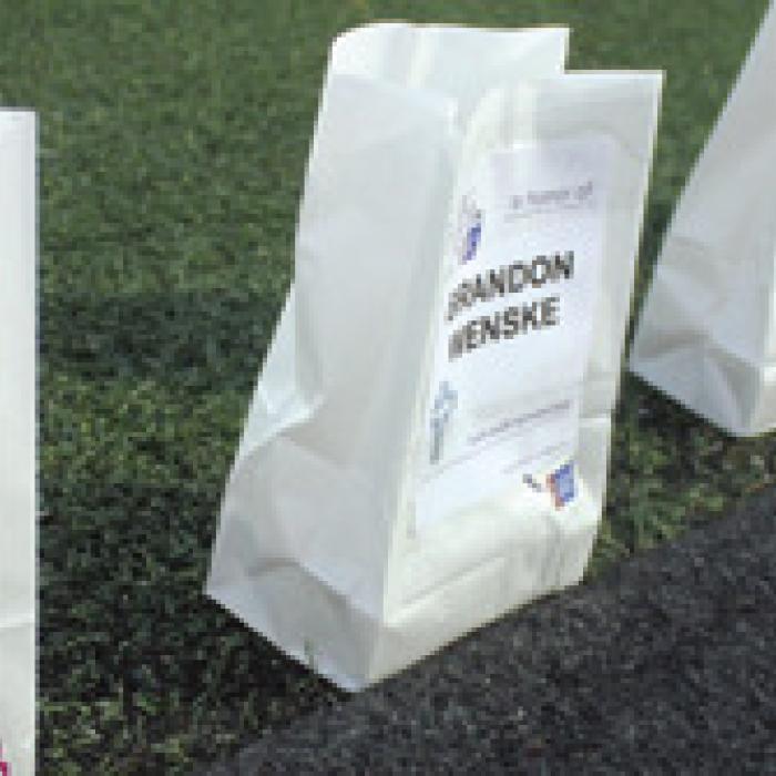 Luminaria bags circled the track honoring those who died fighting cancer and those still fighting.