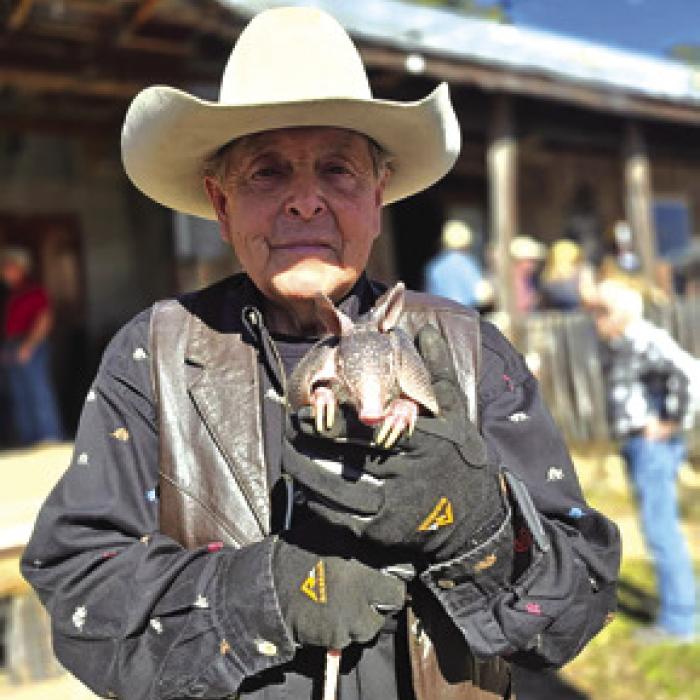 At the annual Armadillo Day in Bee Cave on Groundhog Day, Feb. 2, Ralph Fisher’s armadillo predicted three more weeks of winter.