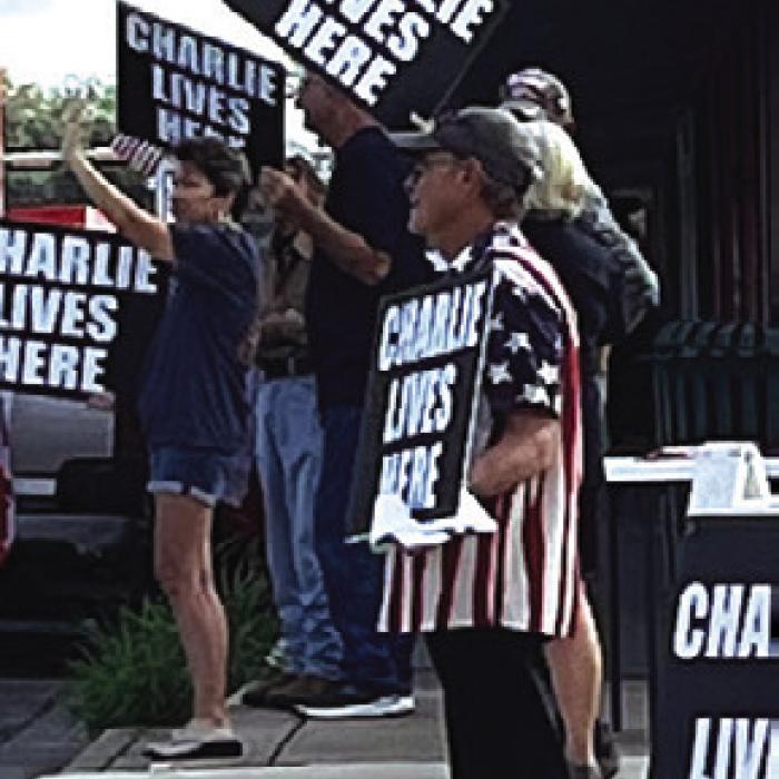 A wide variety of folks sporting a wide variety of signs were on the La Grange courthouse square Saturday. Here’s some snapshots courtesy of Virginia Leech.