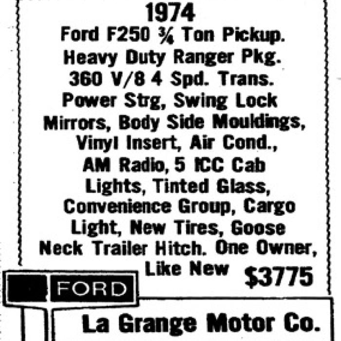 Below are ads from 1974