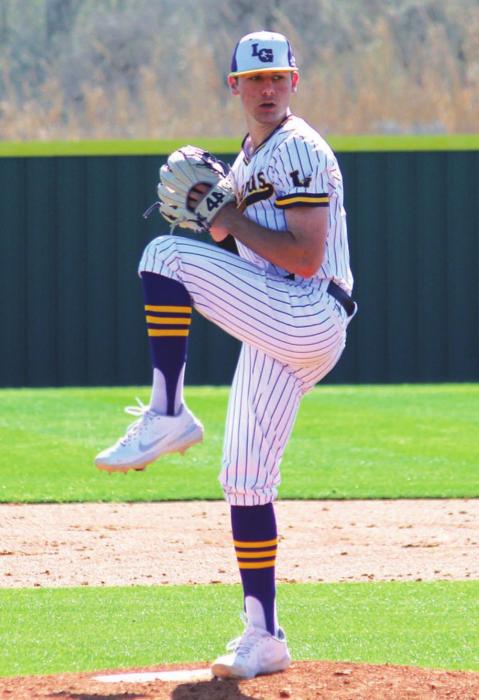 La Grange’s Wyatt Wick in action on the mound earlier this season. Record file photo